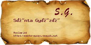 Sánta Győző névjegykártya