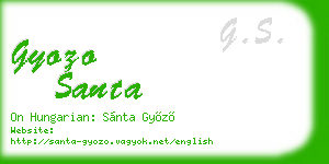 gyozo santa business card