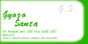 gyozo santa business card